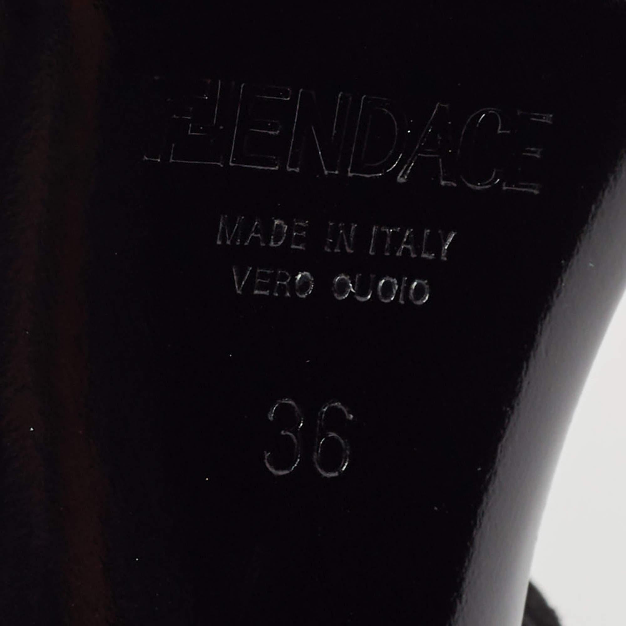 Fendi x Versace Fendace Black/Gold Suede Crystal Embellished Slide Sandals  1