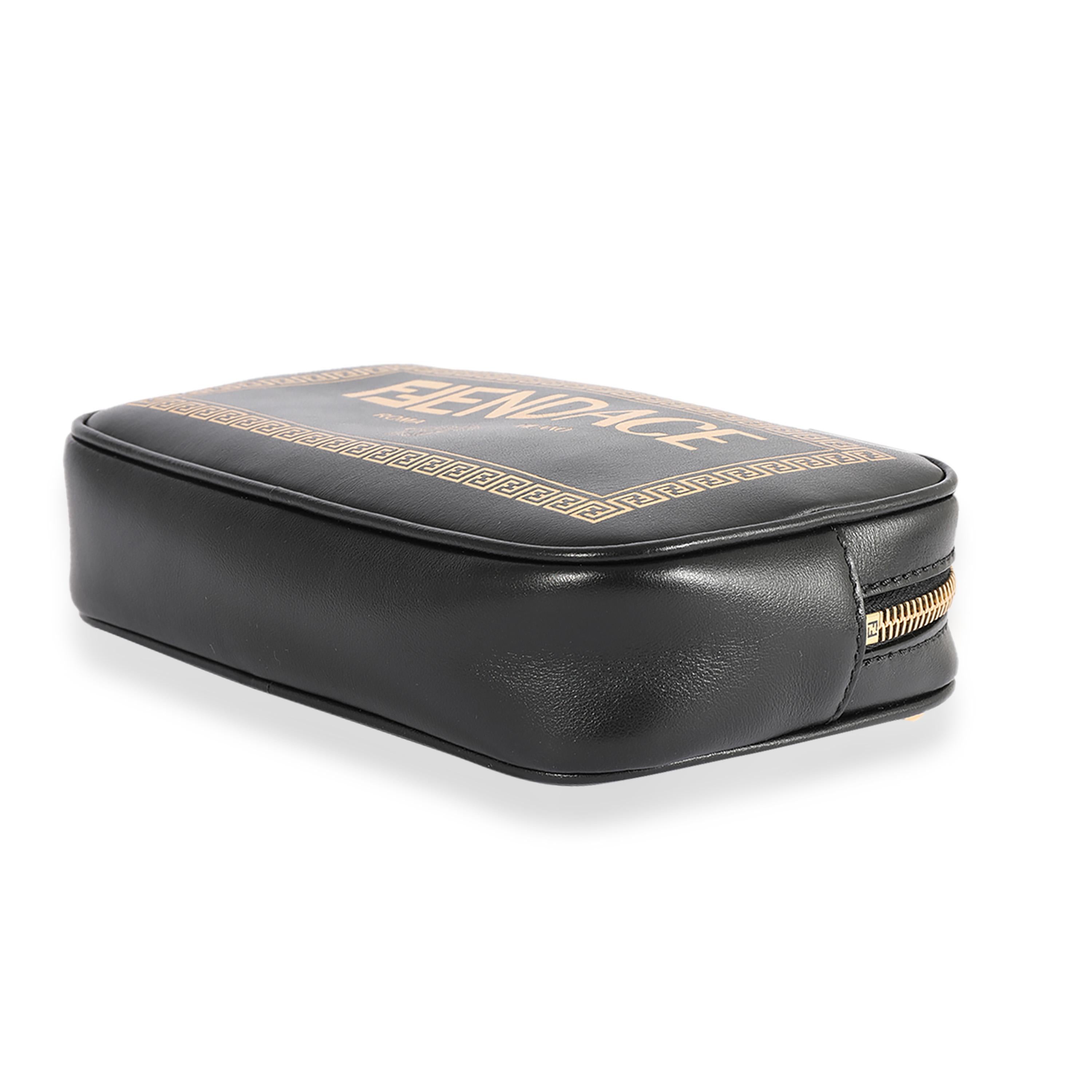 Women's or Men's Fendi x Versace Fendace Black Logo Print Camera Case For Sale