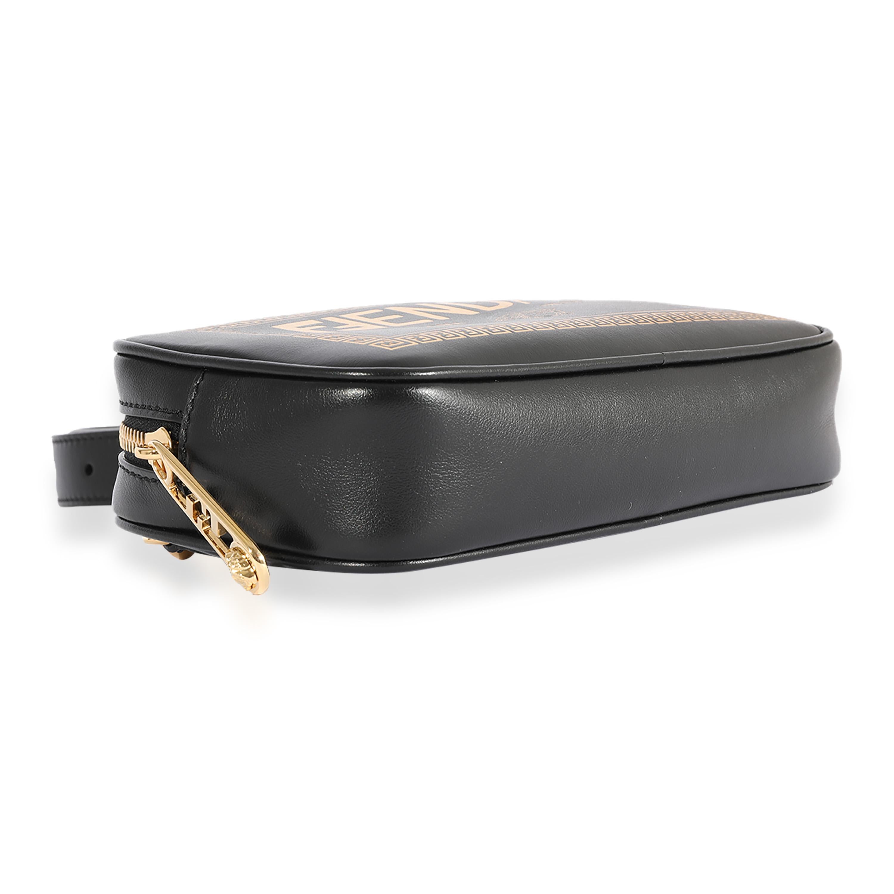 Fendi x Versace Fendace Black Logo Print Camera Case For Sale 1