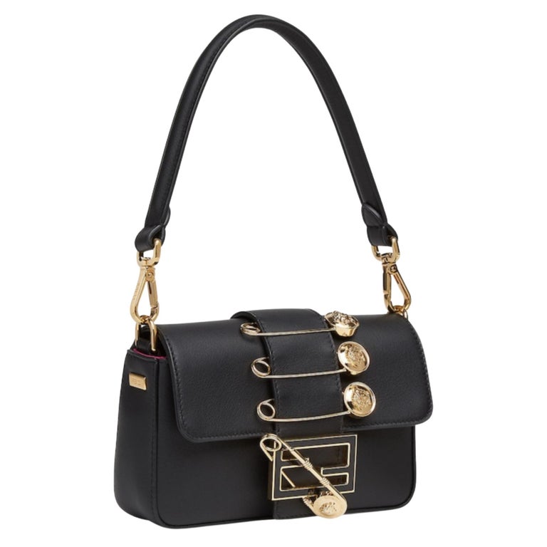 Fendi X Versace Fendace Brooch Mini Baguette Shoulder Bag For Sale at ...