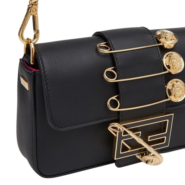 Fendi X Versace Fendace Brooch Mini Baguette Shoulder Bag For Sale at ...