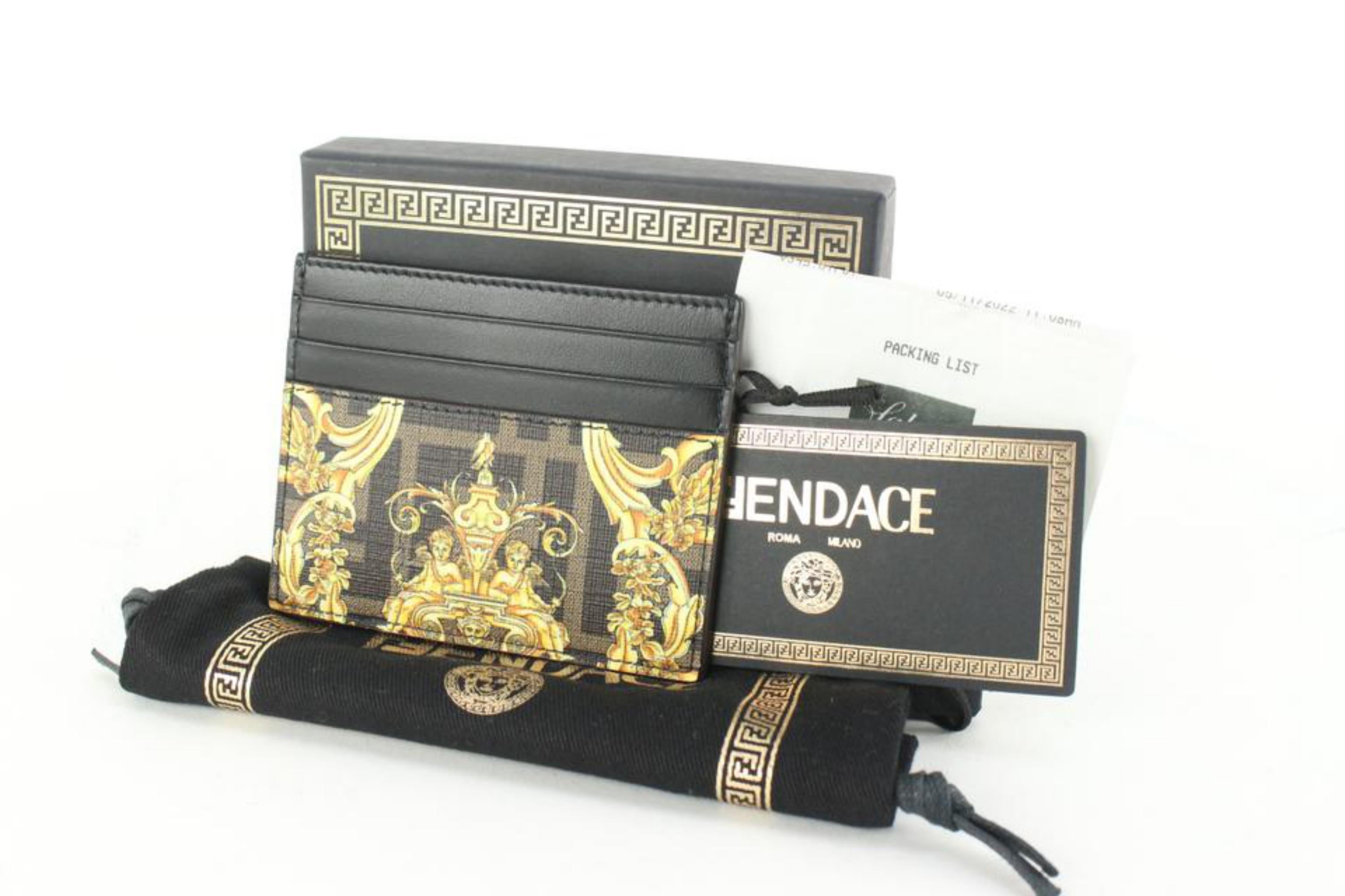 Fendi x Versace Fendace Card Holder Wallet Case 91v516s For Sale 4
