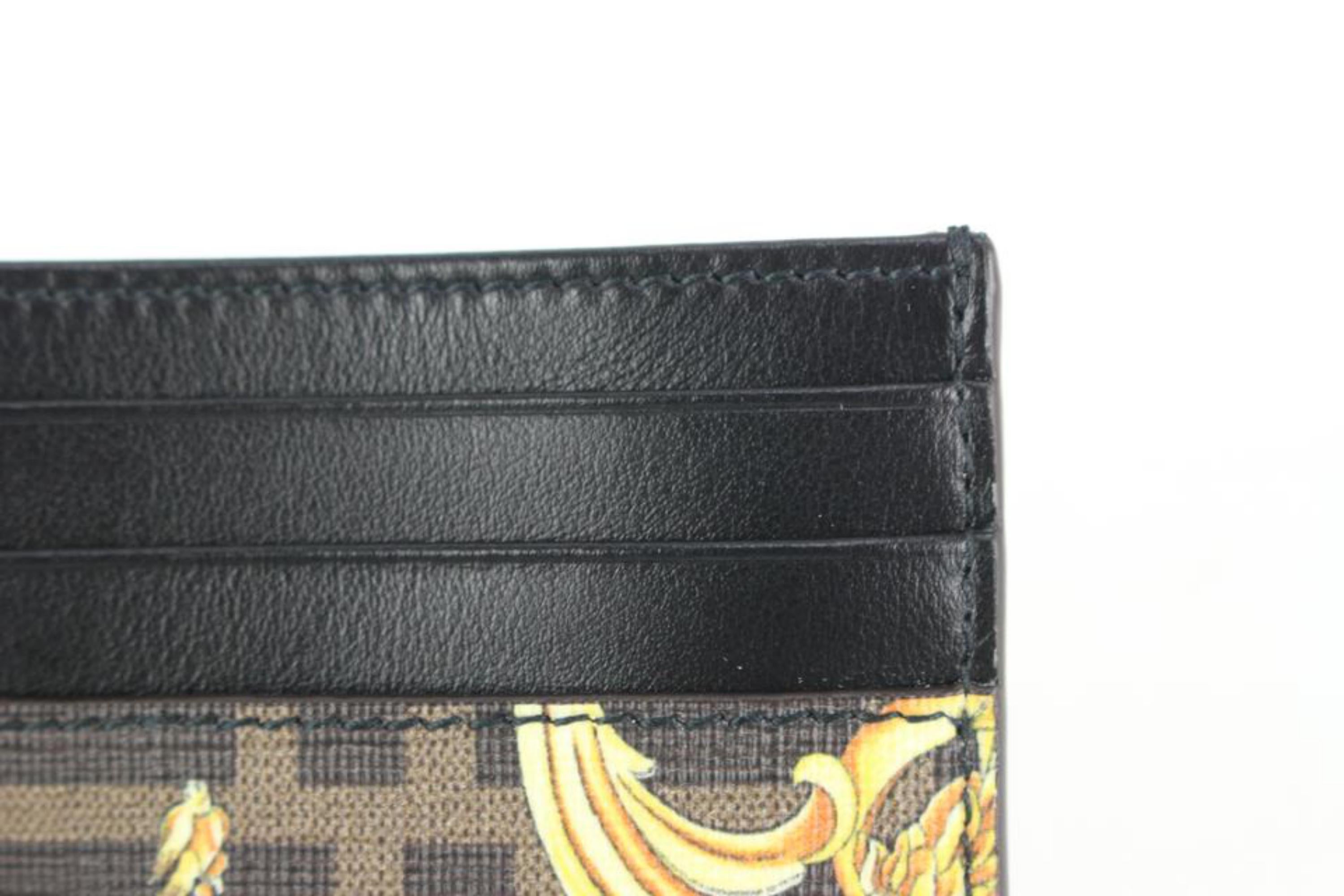 Gray Fendi x Versace Fendace Card Holder Wallet Case 91v516s For Sale