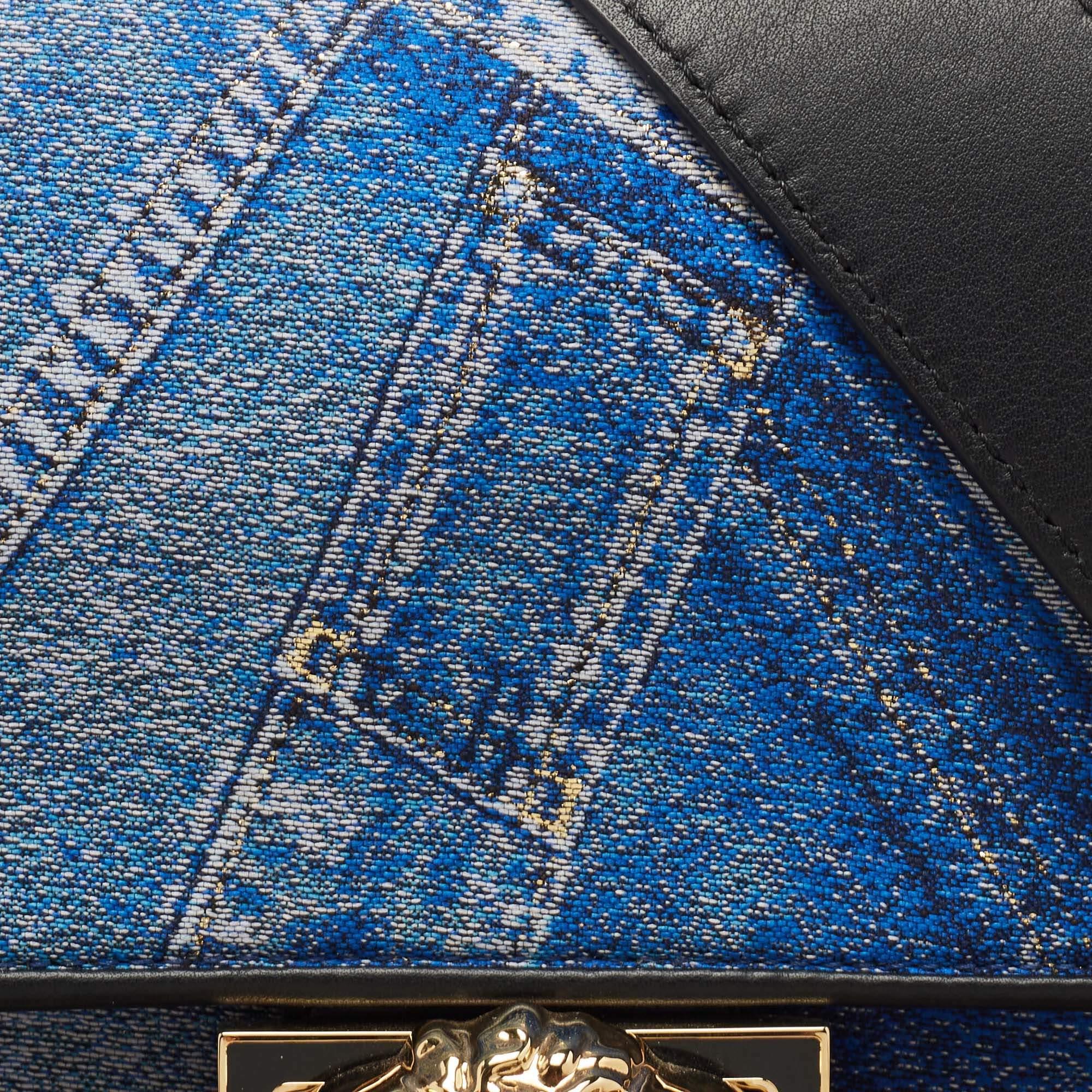 Fendi x Versace Fendace Denim and Leather Fendace Patchwork Baguette Bag 7