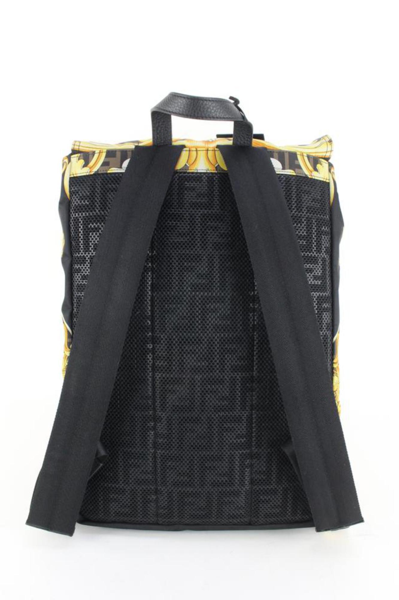 Brown Fendi x Versace Fendace Fendiness Medium Backpack 8fv516s