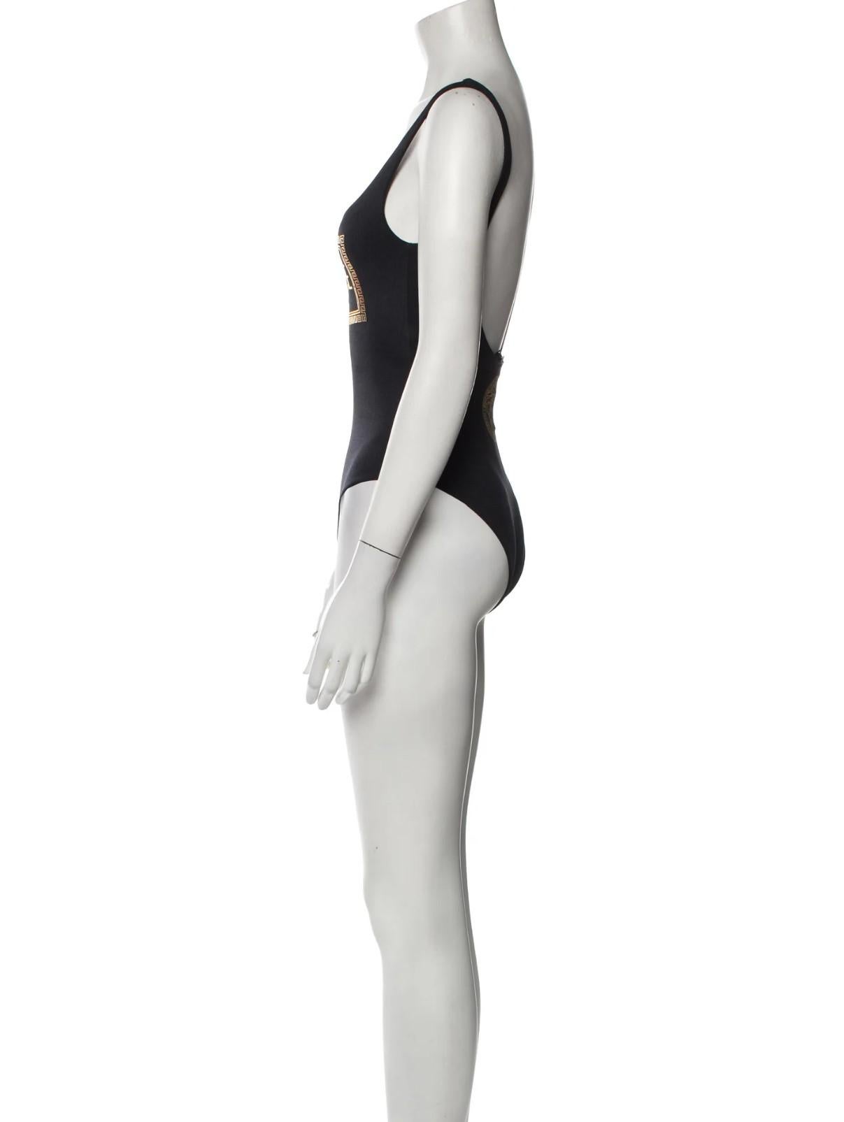 FENDI x VERSACE Fendace Logo One-Piece Swimsuit In New Condition For Sale In PUTNEY, NSW