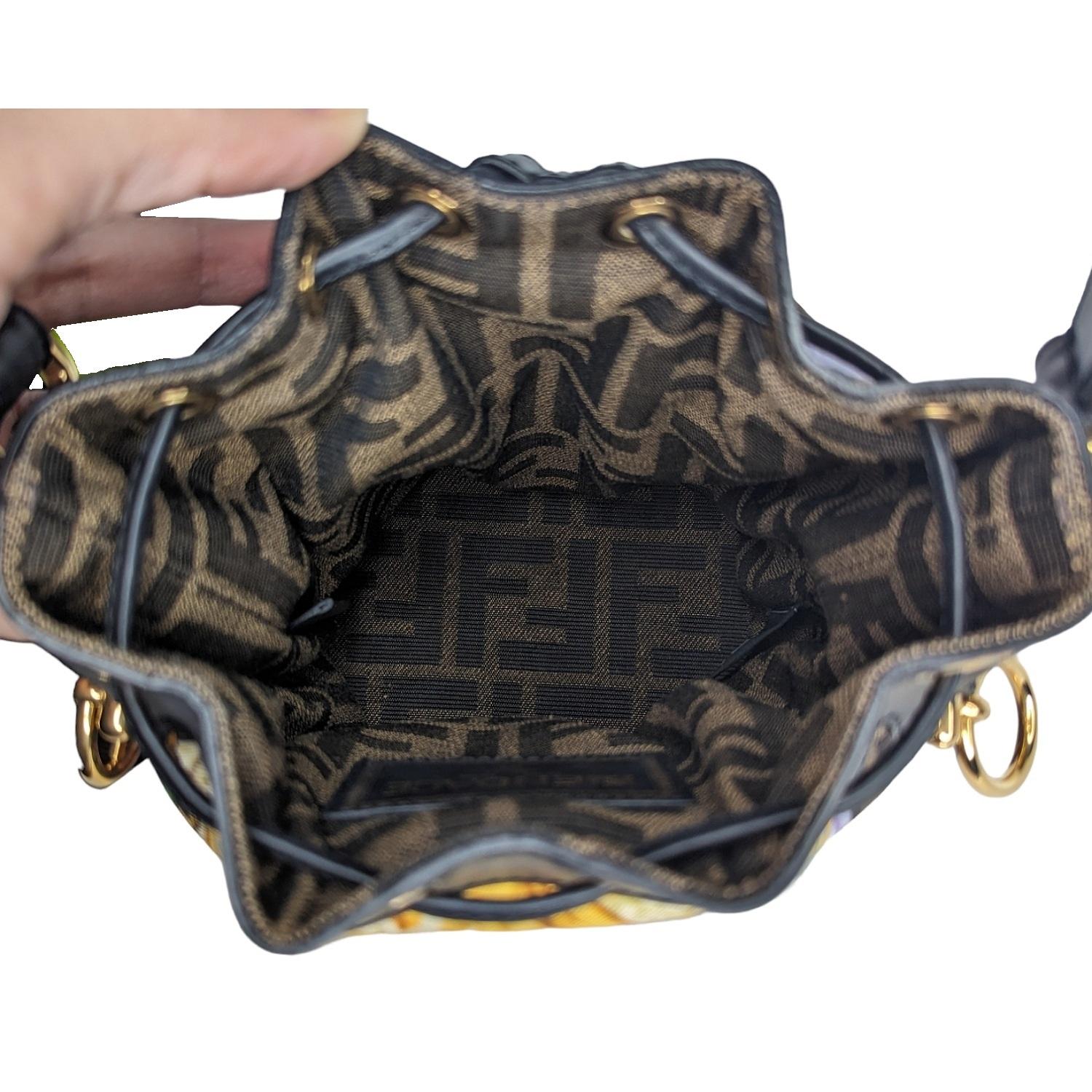 Fendi x Versace Fendace Mon Tresor Zucca Baroque Bucket Bag 2