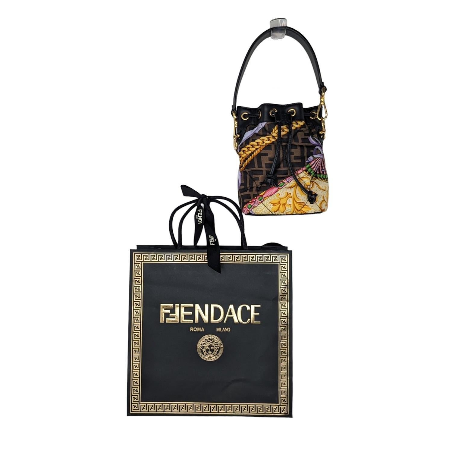 Fendi x Versace Fendace Mon Tresor Zucca Baroque Bucket Bag 4