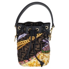 Fendi x Versace Fendace Mon Tresor Zucca Baroque Bucket Bag