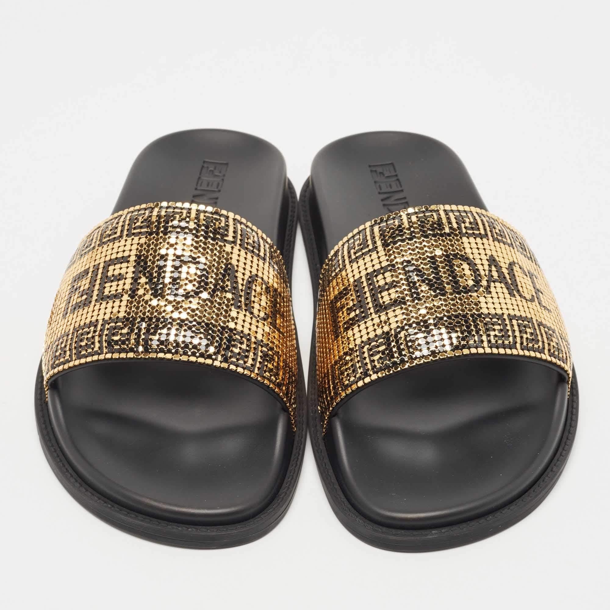 Create effortless styles with these Fendi x Versace flats. Made of quality materials, they are designed to elevate your OOTD and keep you in comfort all day long.

Includes: Original Dustbag, Original Box
