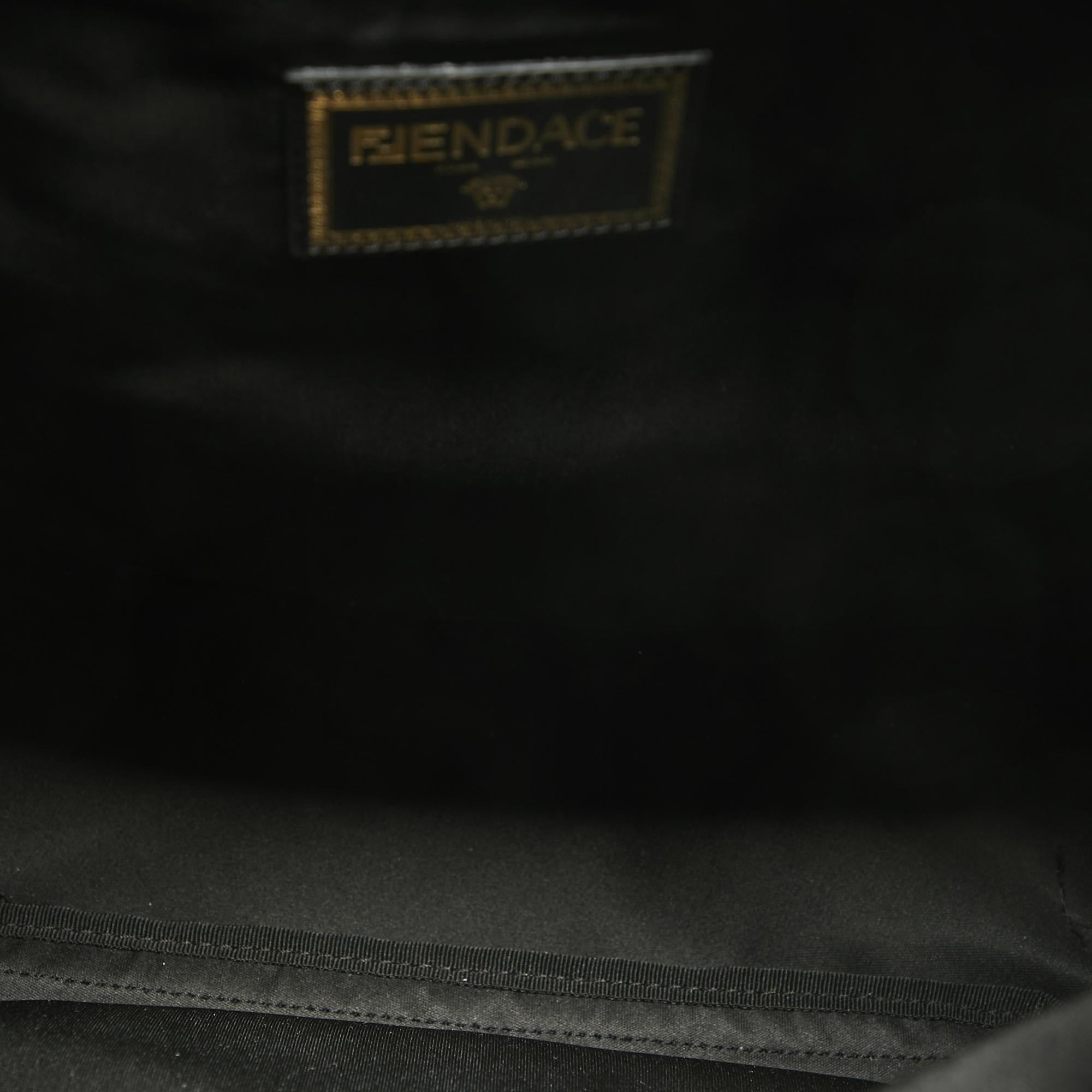 Fendi x Versace Multicolor Printed Barocco Nylon Backpack 6
