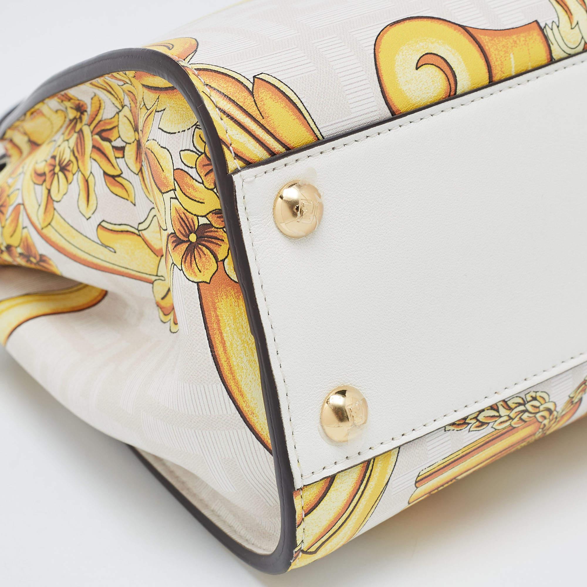 Fendi x Versace Zucca Baroque Print Leather Mini Fendace Peekaboo Top Handle Bag 7