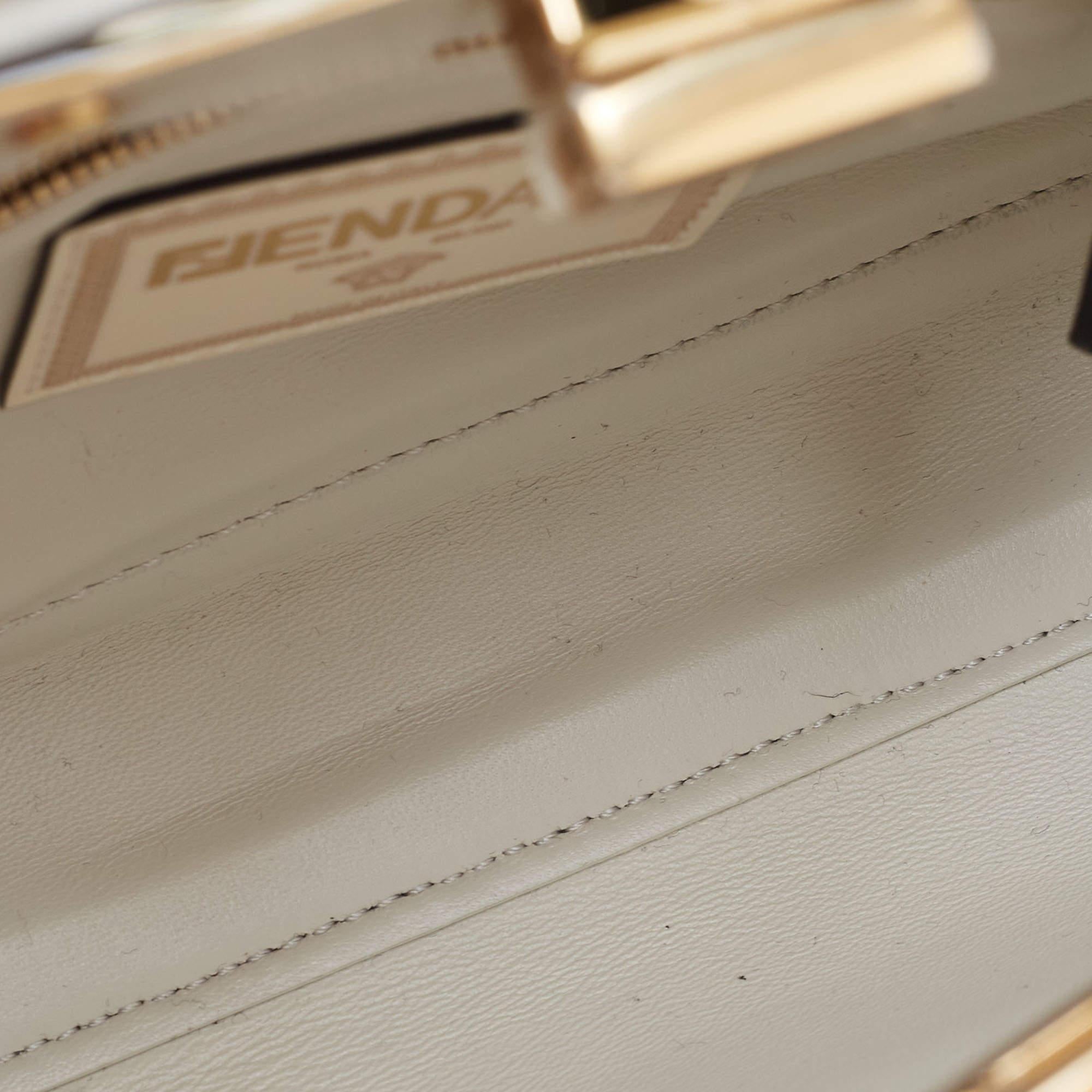 Fendi x Versace Zucca Baroque Print Leather Mini Fendace Peekaboo Top Handle Bag 5