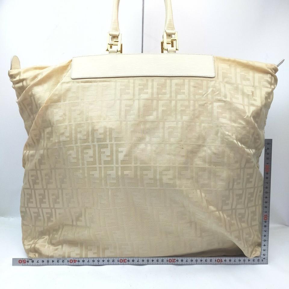 Fendi XL Light Brown Monogram FF Zucca Tote Bag 863171 For Sale 1
