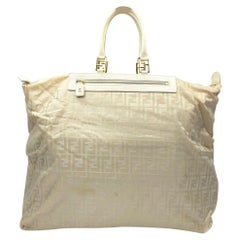Fendi XL Light Brown Monogram FF Zucca Tote Bag 863171