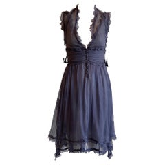 Fendi Y2K Deep Periwinkle Silk Fairy Dress