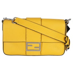 Fendi Yellow Cuoio Romano Selleria Belt Baguette Bag