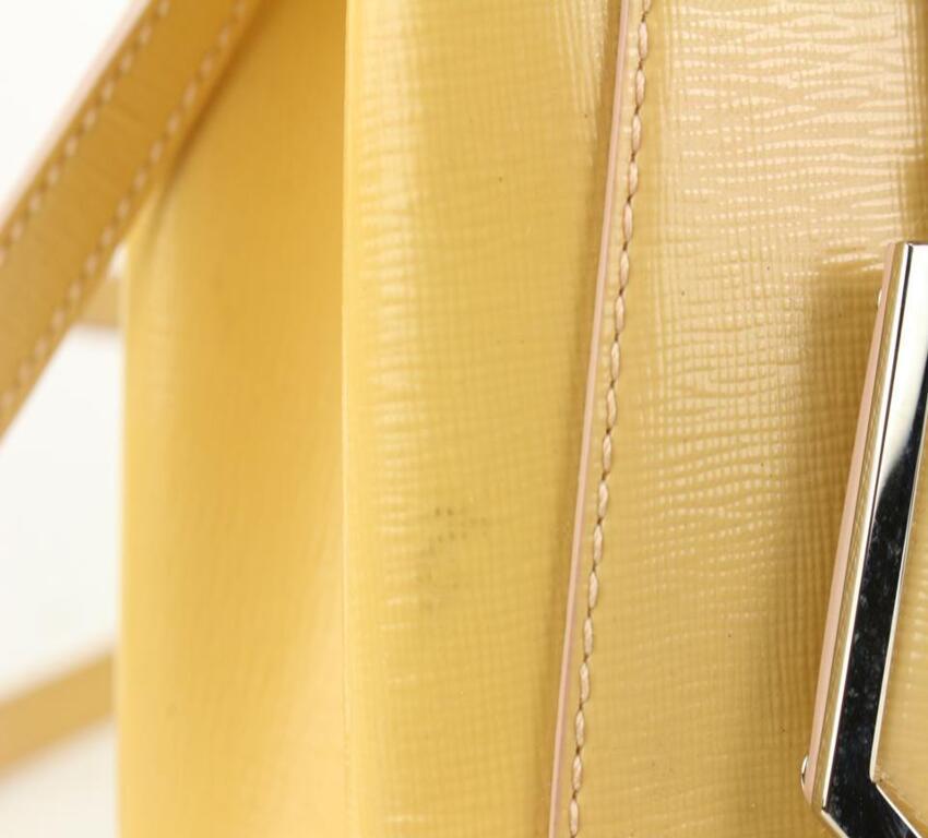 Fendi 2Jours 2way Umhängetasche aus gelbem Leder 920ff51 im Angebot 5