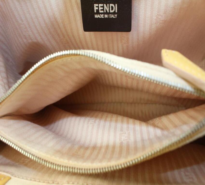 Fendi Yellow Leather 2Jours 2way Crossbody Tote Bag 920ff51 For Sale 5