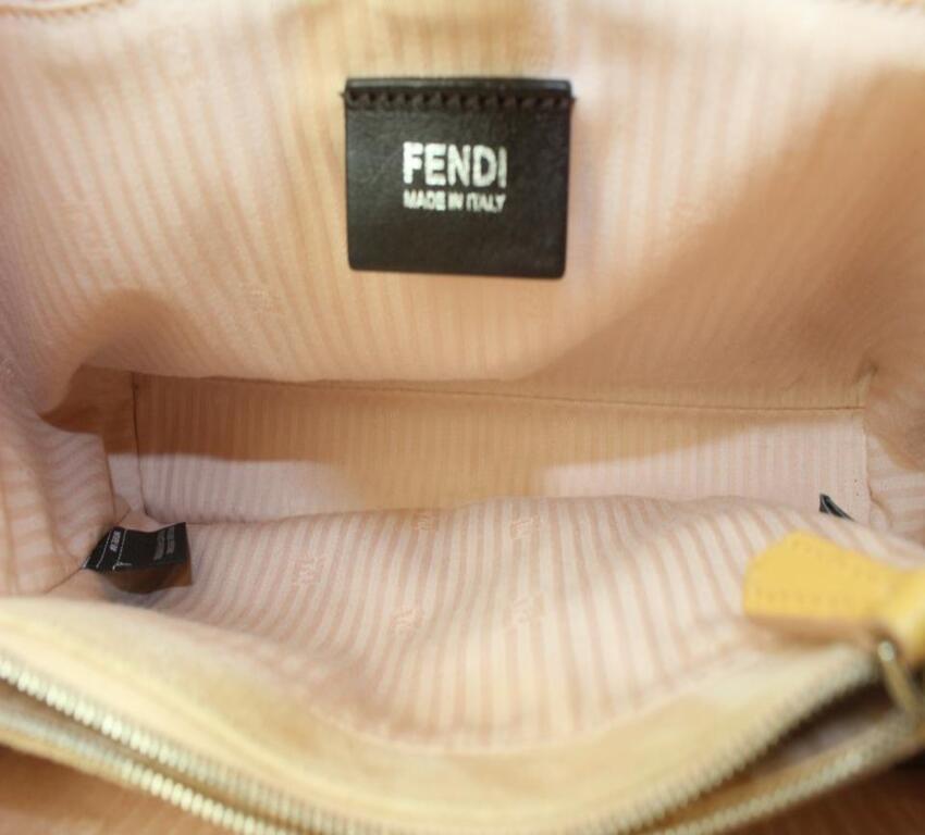 Fendi 2Jours 2way Umhängetasche aus gelbem Leder 920ff51 im Zustand „Gut“ im Angebot in Dix hills, NY