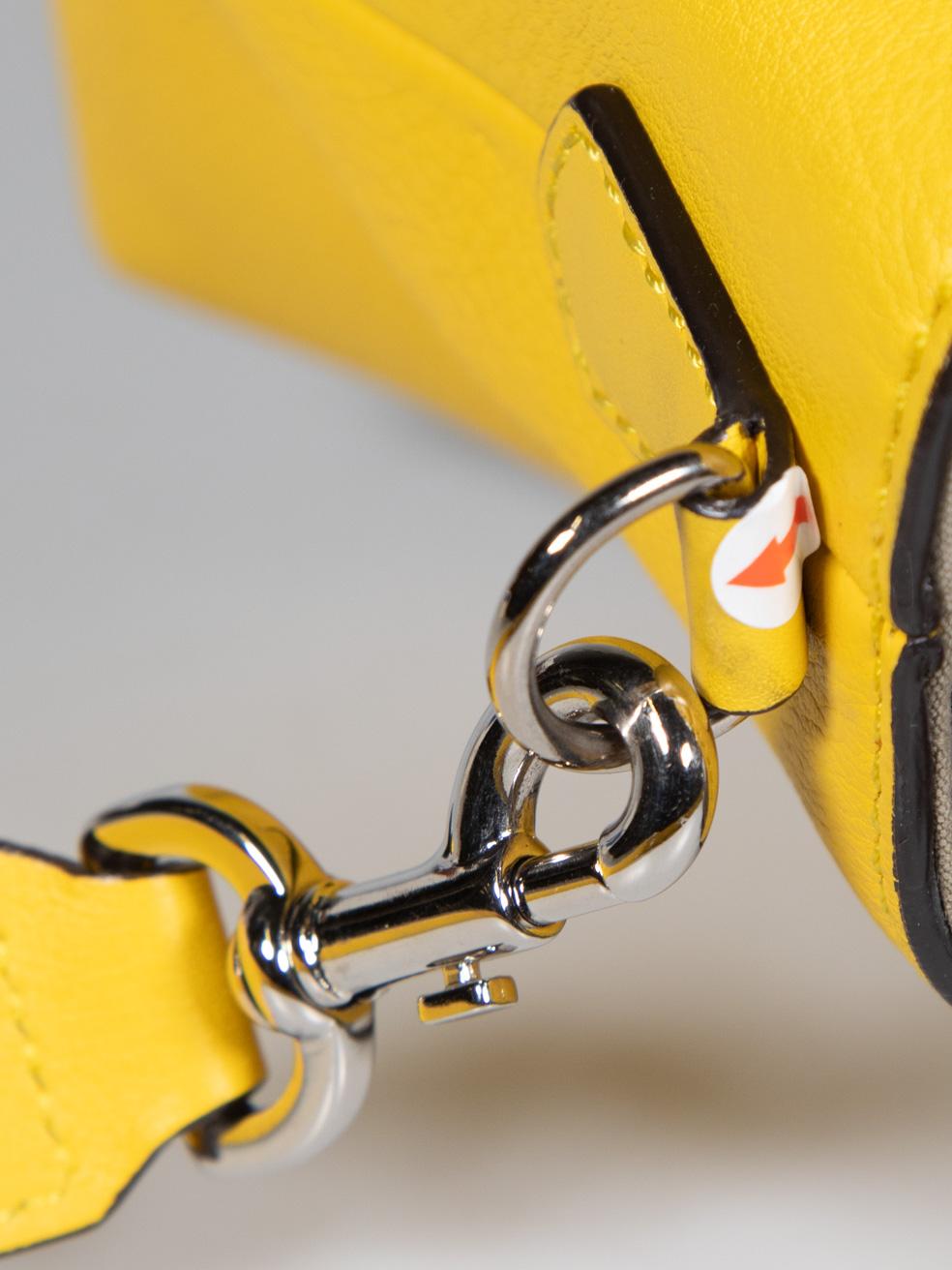 Fendi Yellow Leather By The Way Bowling Bag 3