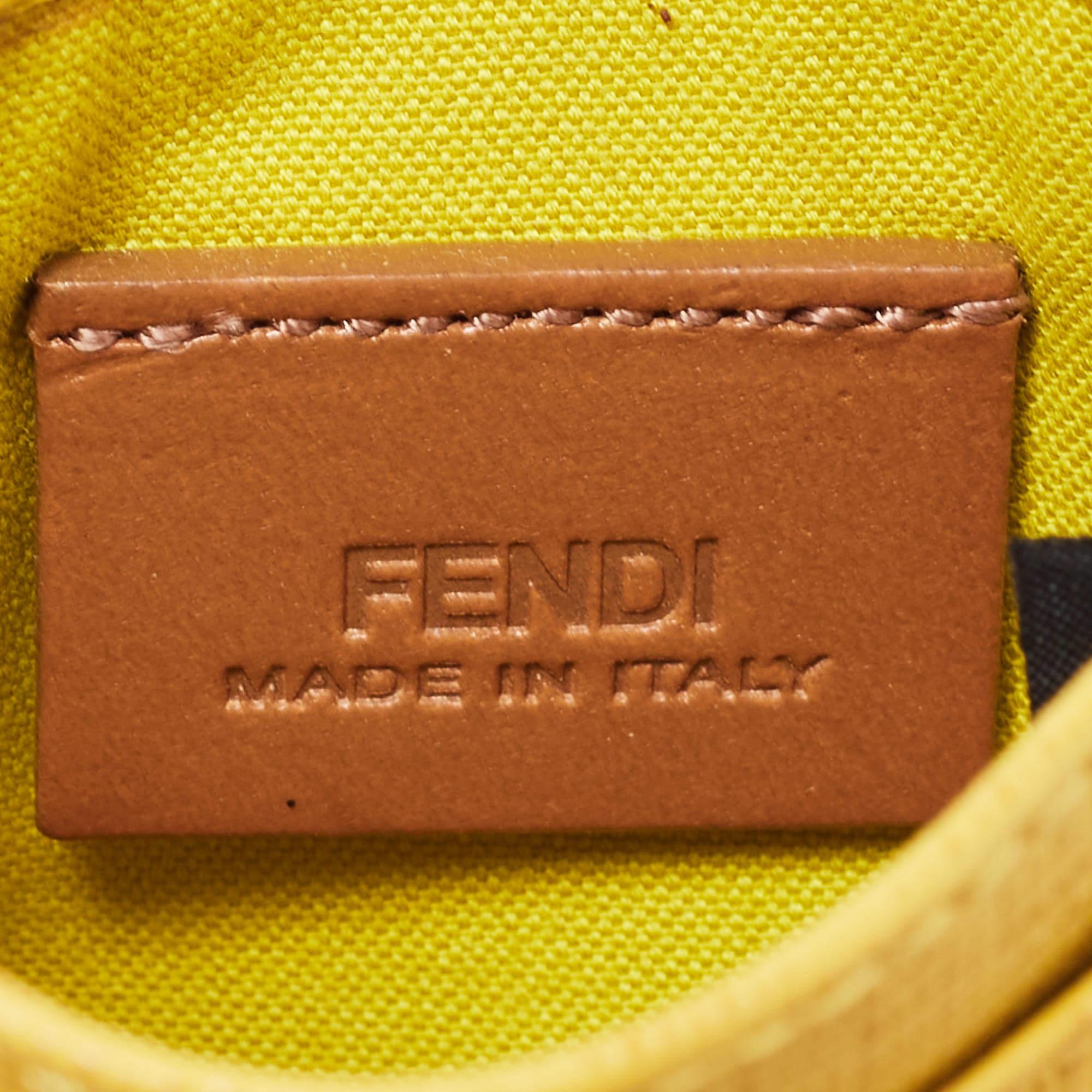 Fendi Yellow Leather Card Holder 2
