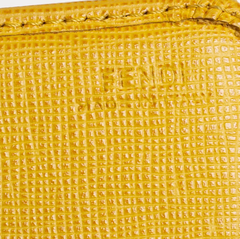 Fendi Yellow Leather Continental Wallet 4