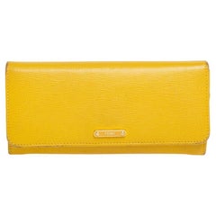 Fendi Yellow Leather Continental Wallet
