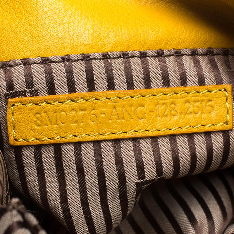 Fendi Yellow Leather Fendista Chain Shoulder Bag 6