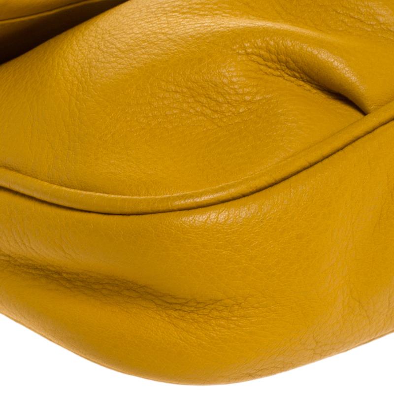 Fendi Yellow Leather Fendista Chain Shoulder Bag 2