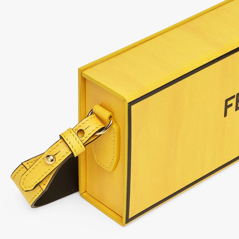 Fendi Yellow Leather Horizontal Box Bag For Sale at 1stDibs