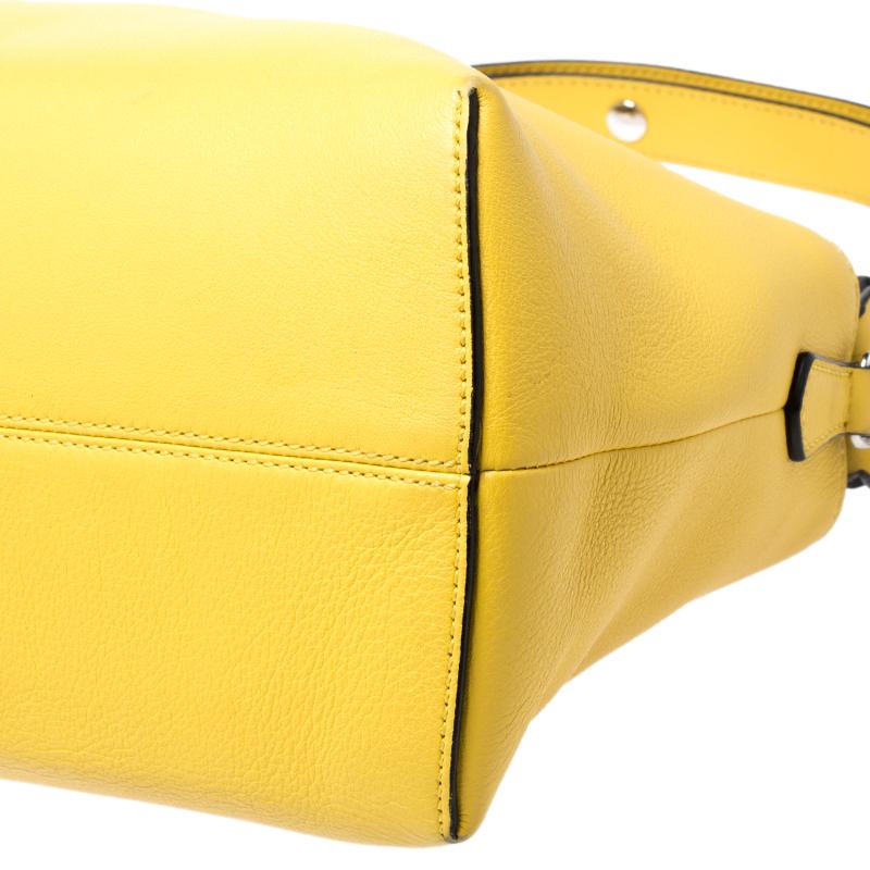 Fendi Yellow Leather Medium By The Way Boston Bag 1