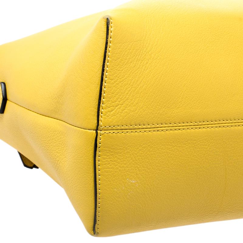 Fendi Yellow Leather Medium By The Way Boston Bag 2