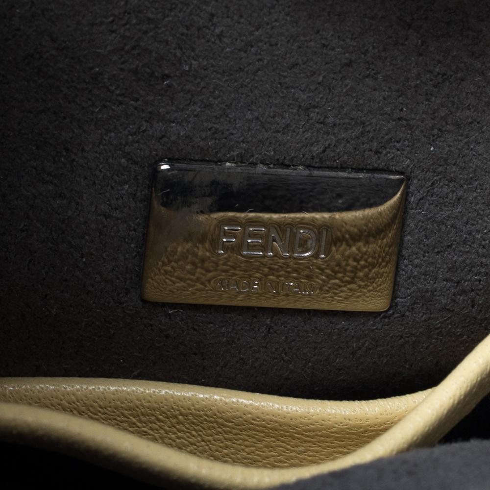 Fendi Yellow Leather Micro Peekaboo Crossbody Bag 1