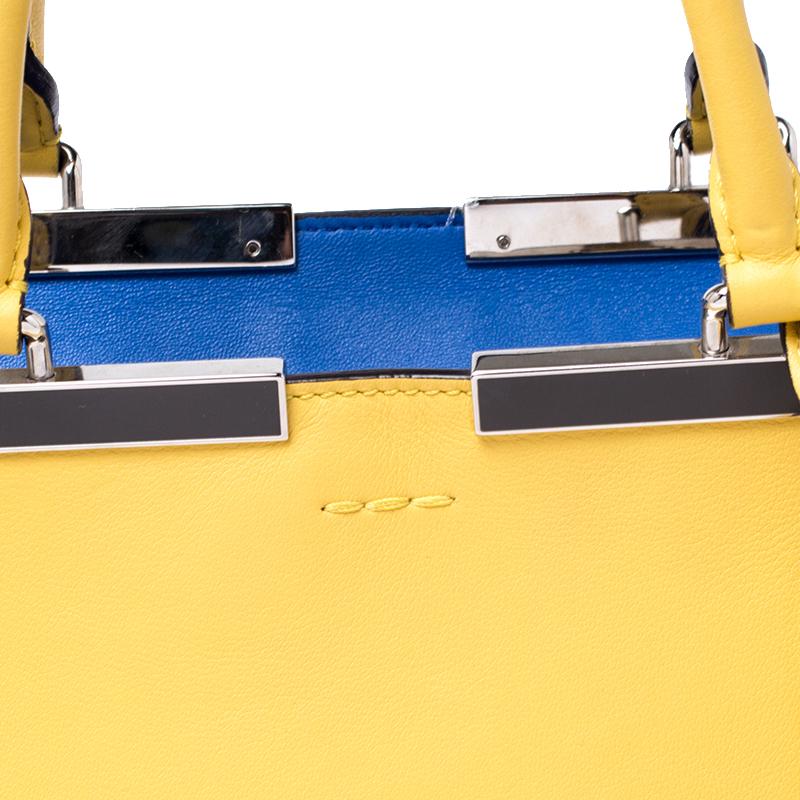 Fendi Yellow Leather Small 3Jours Tote 6