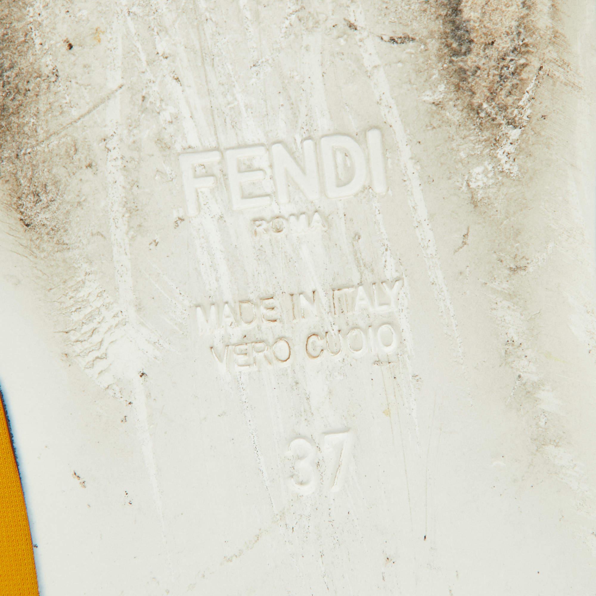 Fendi Mules FFreedom jaune en néoprène, taille 37 3