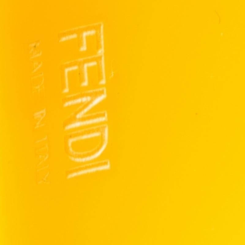 Women's Fendi Yellow Resin Zucca Cuff Bracelet For Sale