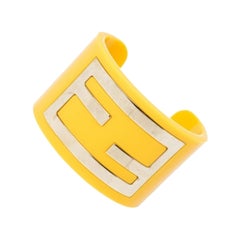 Fendi Gelbes Harz Zucca Manschettenarmband