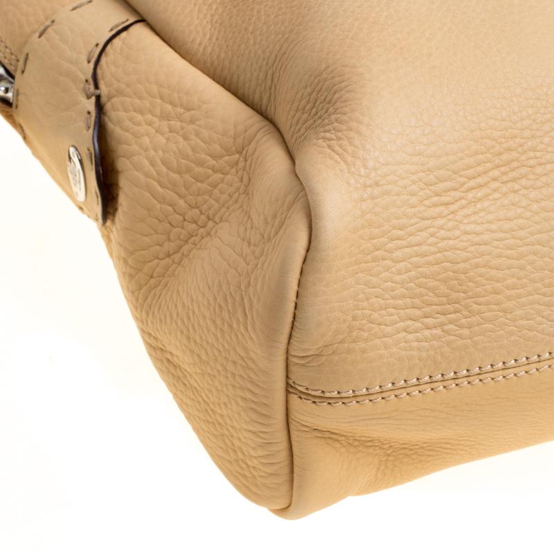 Fendi Yellow Selleria Leather Weekender Bag 4