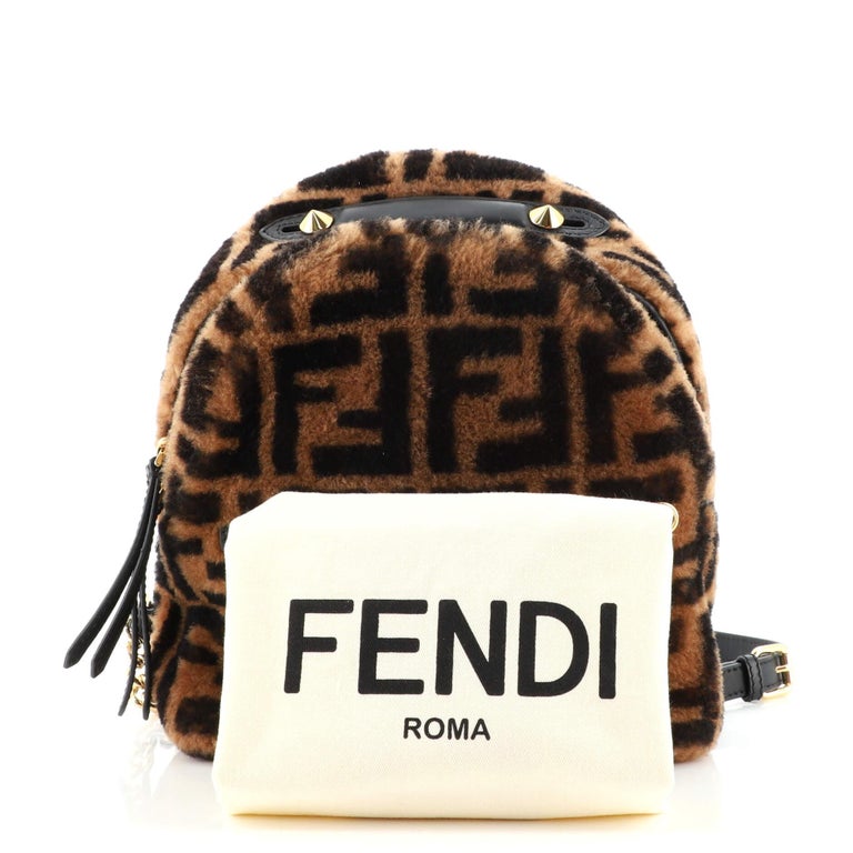 Fendi Zip Backpack Zucca Shearling Mini at 1stDibs | fendi  display picture 2