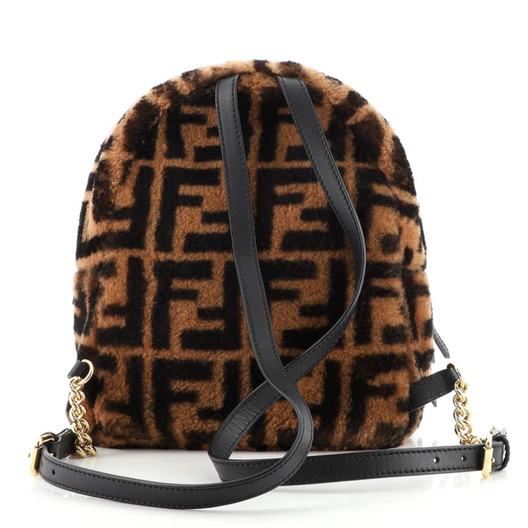 Fendi Zip Backpack Zucca Shearling Mini at 1stDibs | fendi  display picture 3