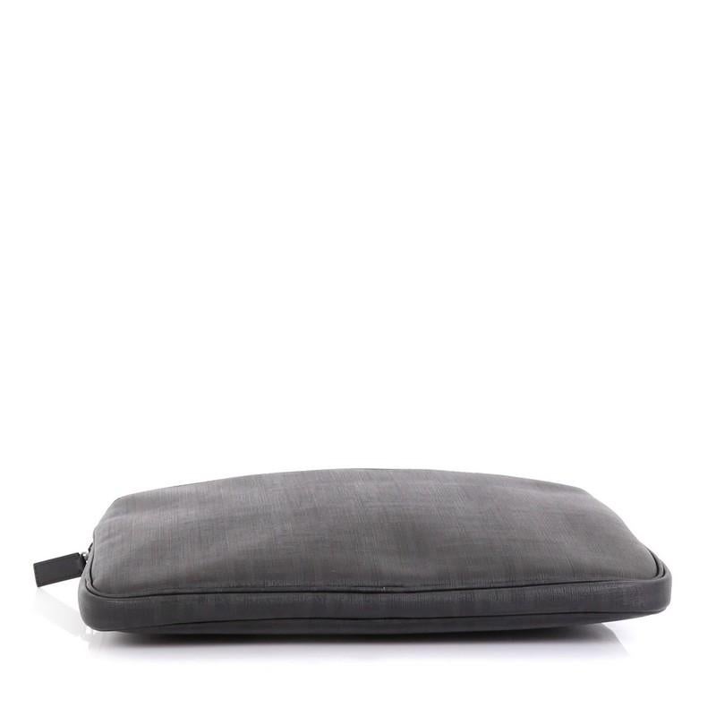 Fendi Zip Laptop Bag Zucca Coated Canvas In Good Condition In NY, NY