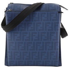 Fendi Zip Top Messenger Zucca Coated Canvas Medium