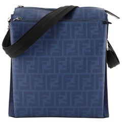 Fendi Zip Top Messenger Zucca Coated Canvas Medium