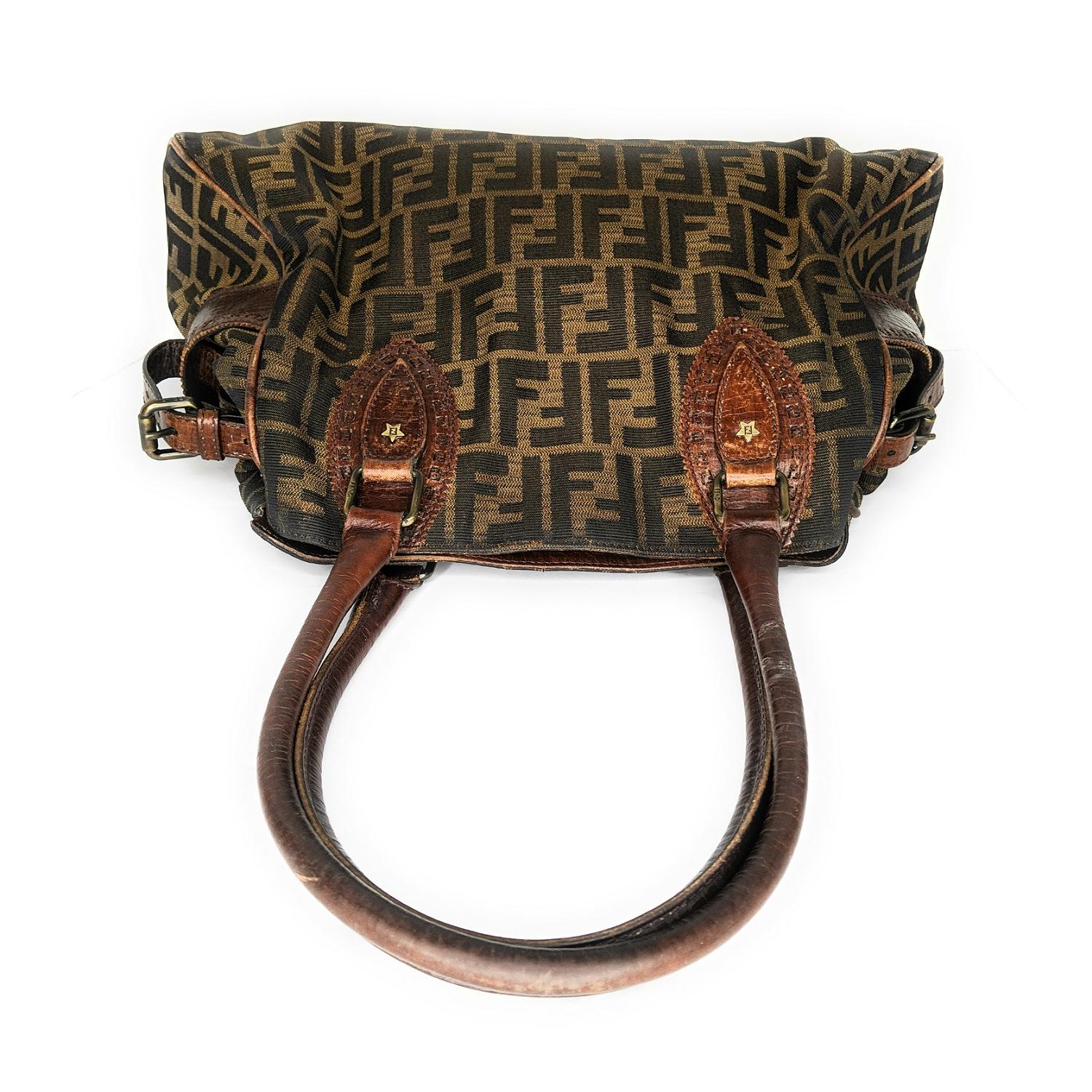 Fendi Zucca Bag De Jour Tobacco Small Satchel Damen