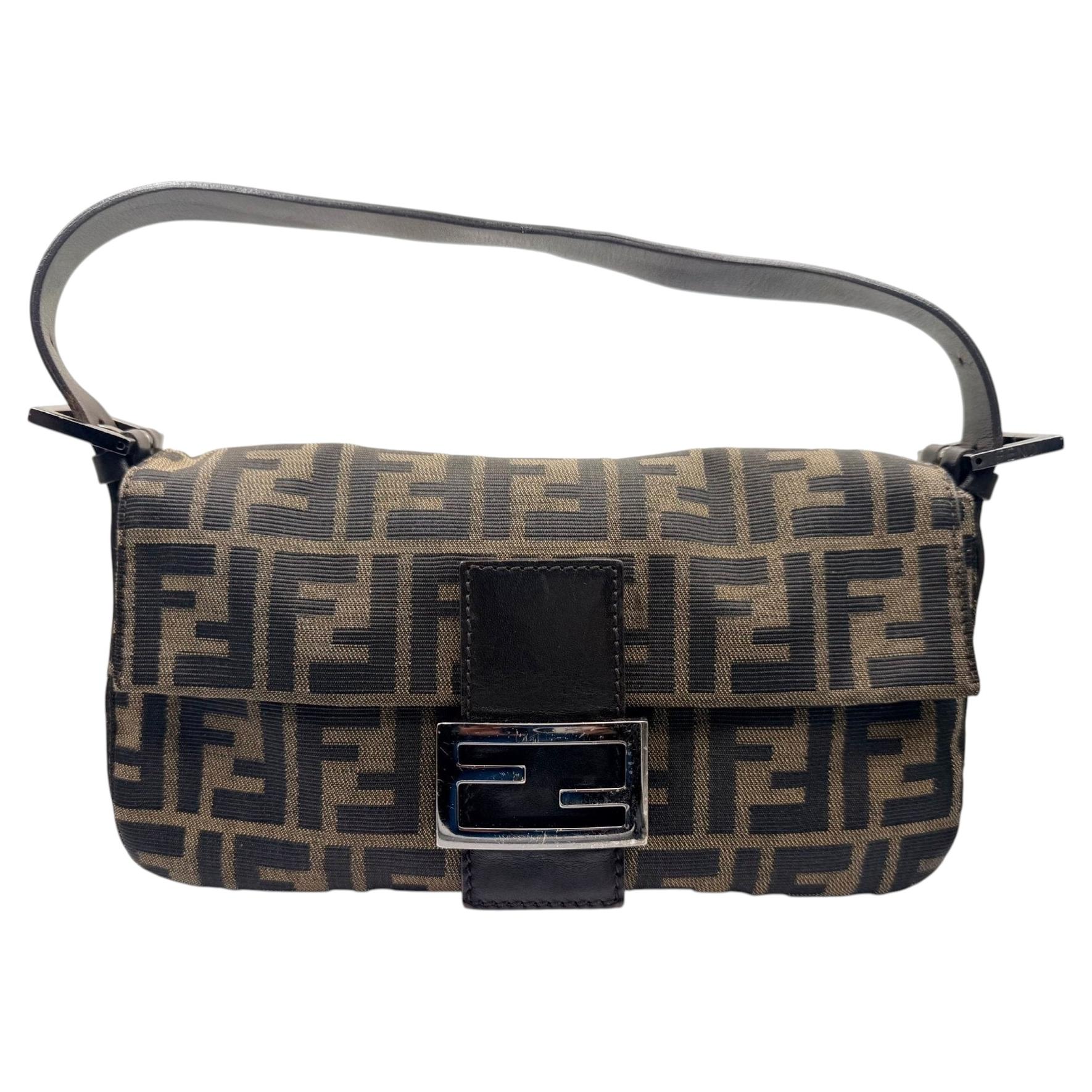Sac à bandoulière Fendi Zucca Baguette