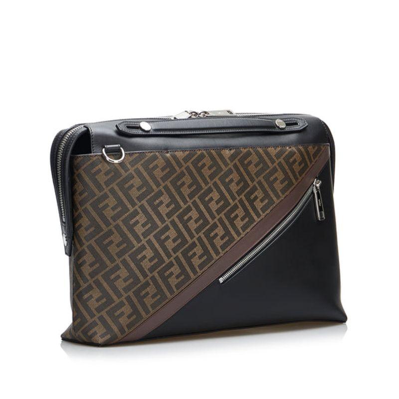 Fendi Zucca By the Way Briefcase In Excellent Condition In London, GB