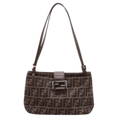 Fendi Zucca Canvas Umhängetasche Brown