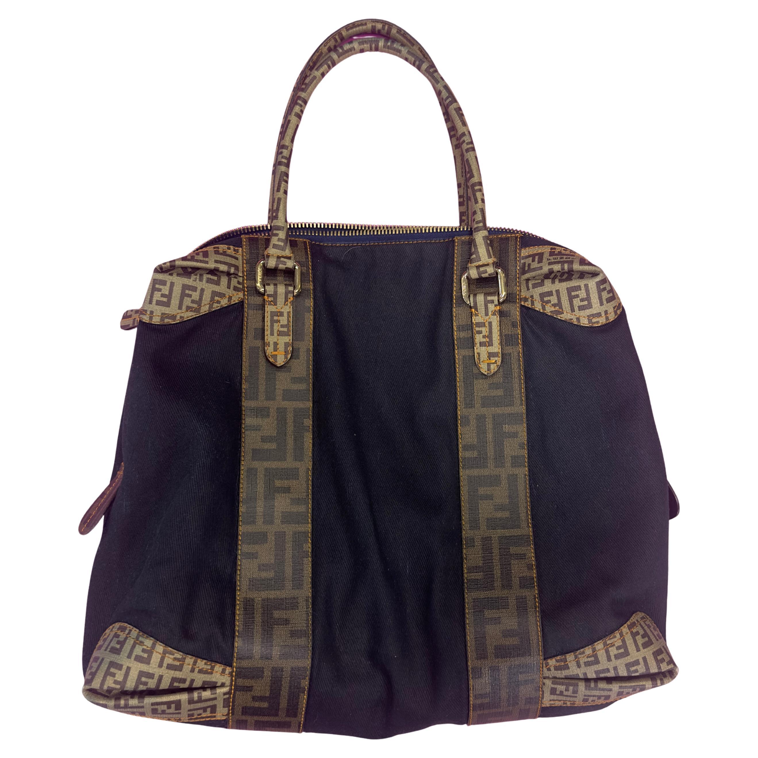 Fendi Zucca Canvas Tote Bag, Italy, Late 1990s