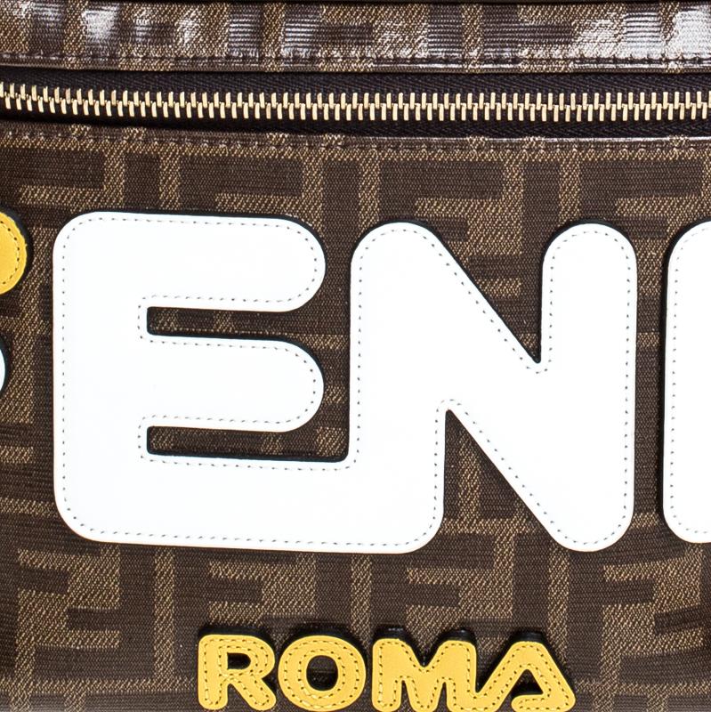 Fendi Zucca Coated Canvas Mania Belt Bag 7